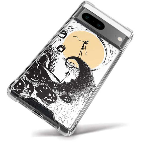 Disney The Nightmare Before Christmas Jack on Spiral Hill Art Google Pixel 8a Clear Case